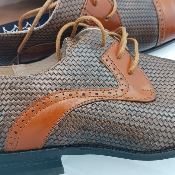 Majestic Collection Oxford Mens Dress Shoes Size 9 Brown Leather Lining Formal - Picture 8 of 9